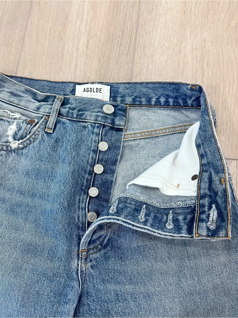 AGOLDE high waisted  90s pinch waist jeans size 25 light wash